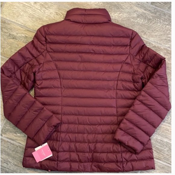 Kate Spade packable down coat jacket deep cherry S - Picture 4 of 11